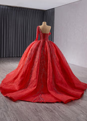 One Shoulder Overskirt Quinceanera Beaded Lace Dress - F2K5W