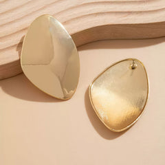 Oversized Abstract Geometric Stud Earrings