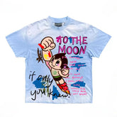 Oversized Tie-Dye "To The Moon" Graphic Tee