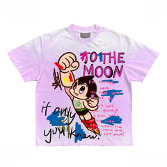 Oversized Tie-Dye "To The Moon" Graphic Tee