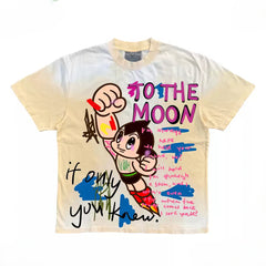 Oversized Tie-Dye "To The Moon" Graphic Tee