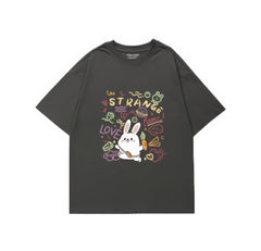 Pink Bunny Love Oversized T-Shirt
