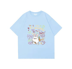 Pink Bunny Love Oversized T-Shirt
