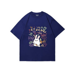 Pink Bunny Love Oversized T-Shirt