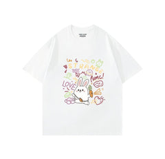 Pink Bunny Love Oversized T-Shirt