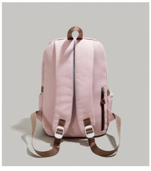 Pink and Brown Bear Peek-a-Boo Plush Pocket Schoolbag