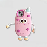 Playful Cartoon Character Phone Case with Party Hat
