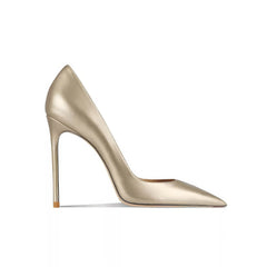 Pointed Toe High Heel Leather Pumps