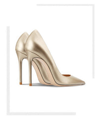 Pointed Toe High Heel Leather Pumps