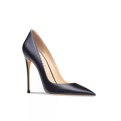 Pointed Toe High Heel Leather Pumps