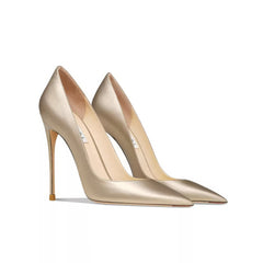 Pointed Toe High Heel Leather Pumps