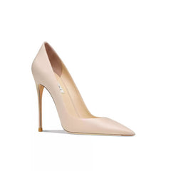 Pointed Toe High Heel Leather Pumps