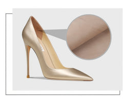 Pointed Toe High Heel Leather Pumps