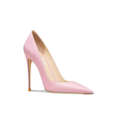 Pointed Toe High Heel Leather Pumps