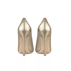 Pointed Toe High Heel Leather Pumps
