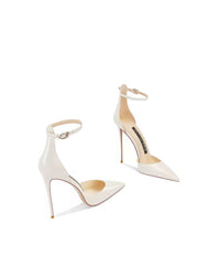 Pointed-Toe Stiletto Heels with Ankle Strap