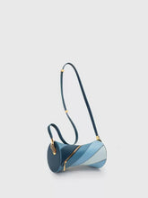 Rainbow Series Vibrant Blue Leather Baguette Shoulder Bag