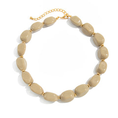 Resin Pebble Bead Statement Necklace