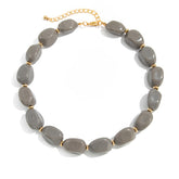 Resin Pebble Bead Statement Necklace