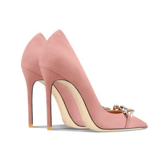 Zapatos de ballet con cristales rosas y adornos de diamantes de imitación