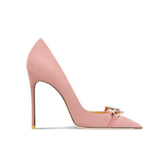 Zapatos de ballet con cristales rosas y adornos de diamantes de imitación