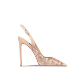 Rhinestone Hollow Slingback Heels Pumps