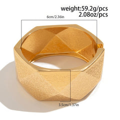 Sculptural Wide Hinge Cuff Bracelets