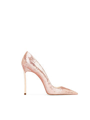 Tacones de aguja con punta puntiaguda y decoración de lentejuelas
