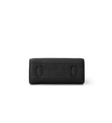 Small Black Top Handle Bag with Unique Silver Tone Hand Clasp