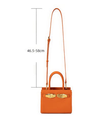 Small Grained Leather Top Handle Bag