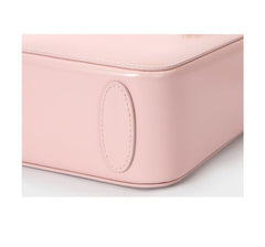 Small Pale Pink Tote Bag with Unique Gold Tone Hand Sculptures