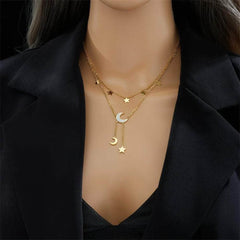 Star Moon Pendant Necklace