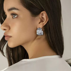 Statement Nugget Textured Stud Earrings