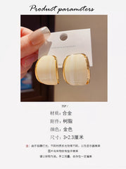Statement Rounded Resin Stud Earrings