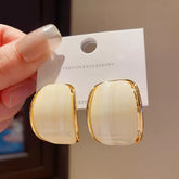 Statement Rounded Resin Stud Earrings