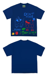 Streetwear Graphic Tee with Abstract Animal Print