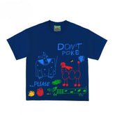 Streetwear Graphic Tee with Abstract Animal Print