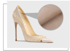 Studded Rivet Spike Pointed Toe Heels