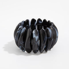 Swirled Resin Pebble Stretch Bracelet