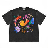 Trendy-Graphic-Black-Tee-Abstract-Cartoon-Design