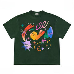 Trendy-Graphic-Black-Tee-Abstract-Cartoon-Design