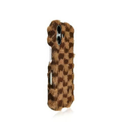 Funda para iPhone de lujo con textura de lana de tweed tejida a mano