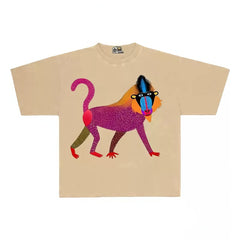 Unique Abstract Animal Print Oversized Tee