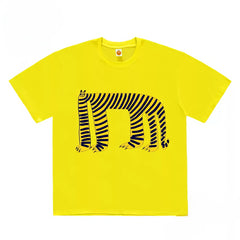 Unisex Graphic Tee with Funny Striped Animal Print