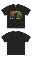 Unisex Graphic Tee with Funny Striped Animal Print