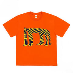 Unisex Graphic Tee with Funny Striped Animal Print