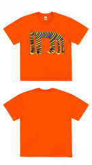 Unisex Graphic Tee with Funny Striped Animal Print