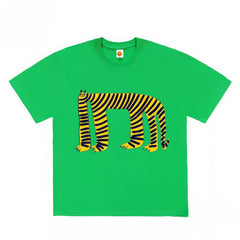 Unisex Graphic Tee with Funny Striped Animal Print