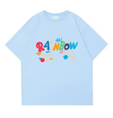 Vibrant "RAINBOW" Text Graphic Tee