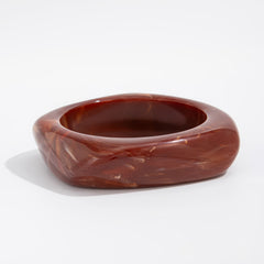 Wavy Abstract Marbled Resin Bangle